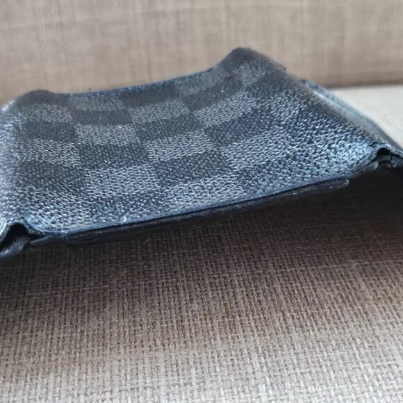 Louis Vuitton Paris Keychain Keyfob BlackGray Leather Key Holder Made in France - Picture 11 of 12